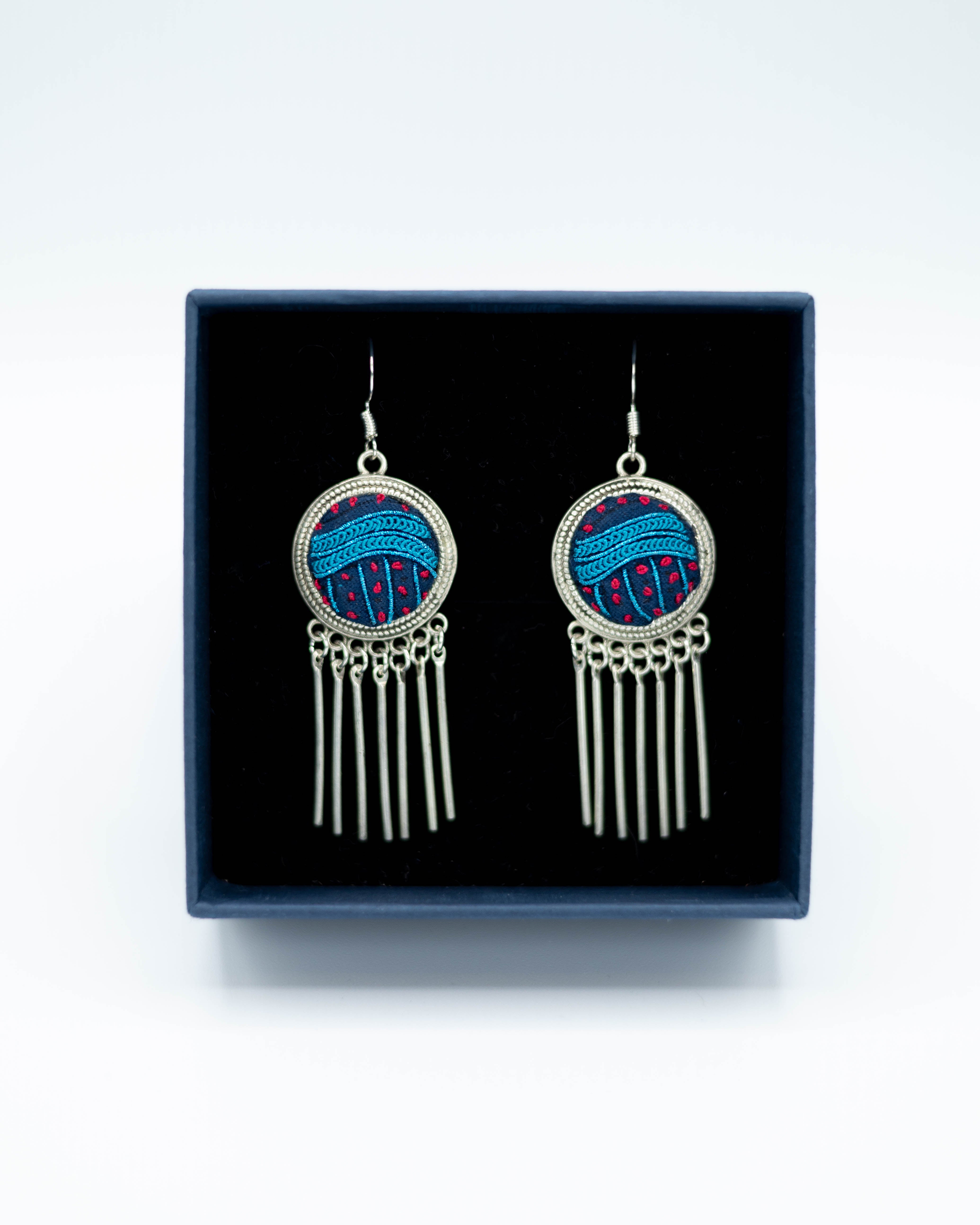 Horsetail Embroidered Earrings
