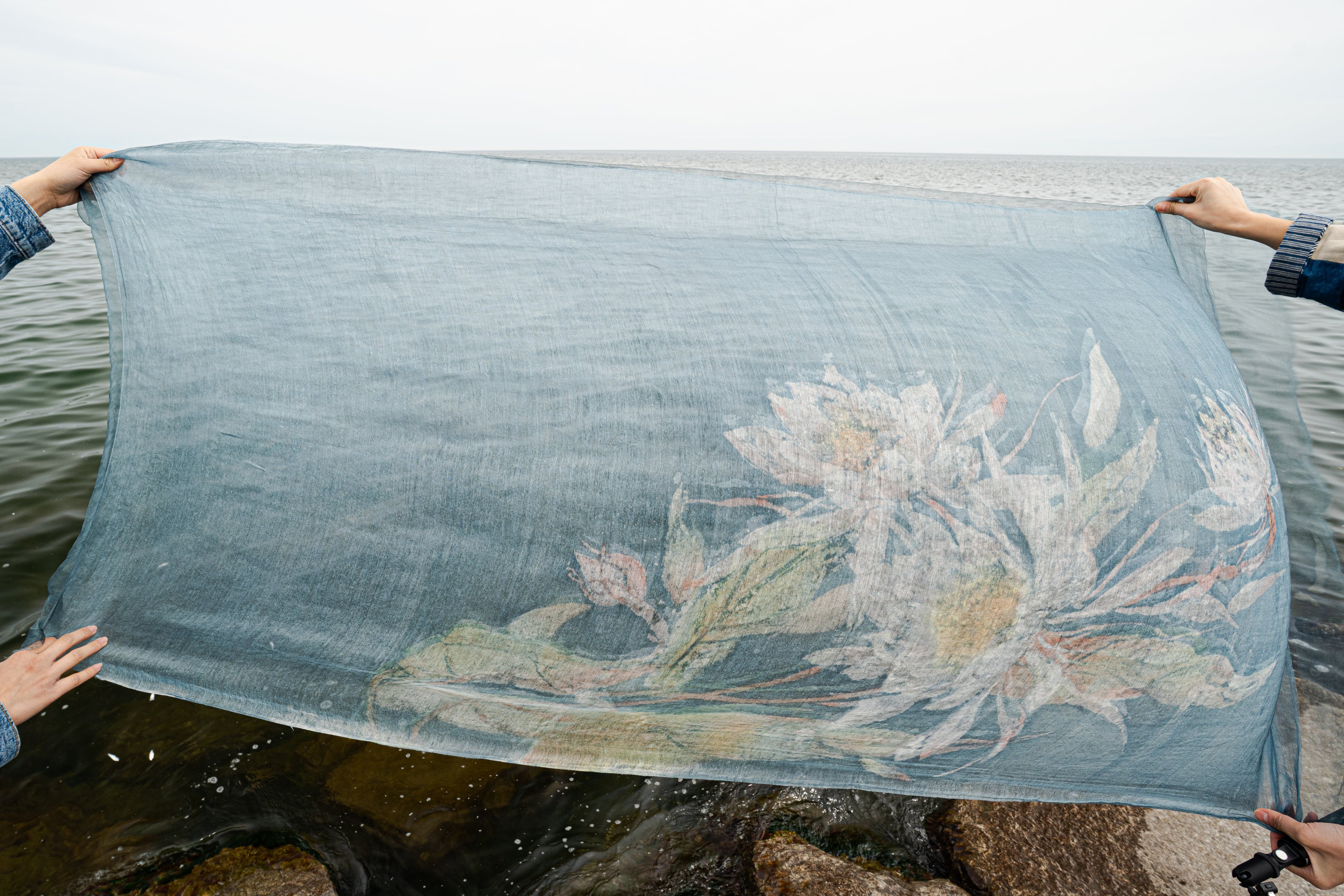 Collector's Edition: Award-Winning Silk Batik Scarf by Wang Yan (only 1 available)