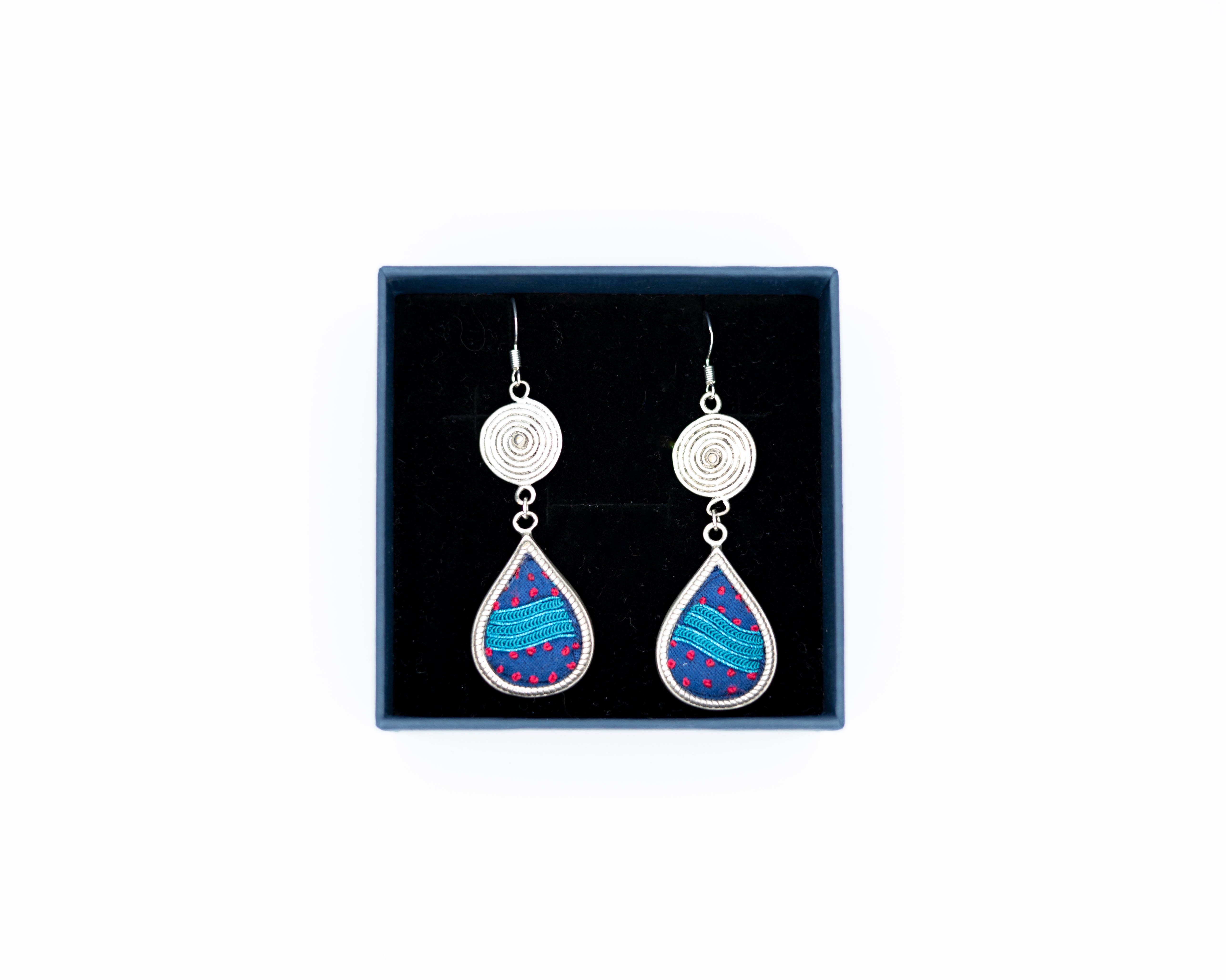Horsetail Embroidered Earrings