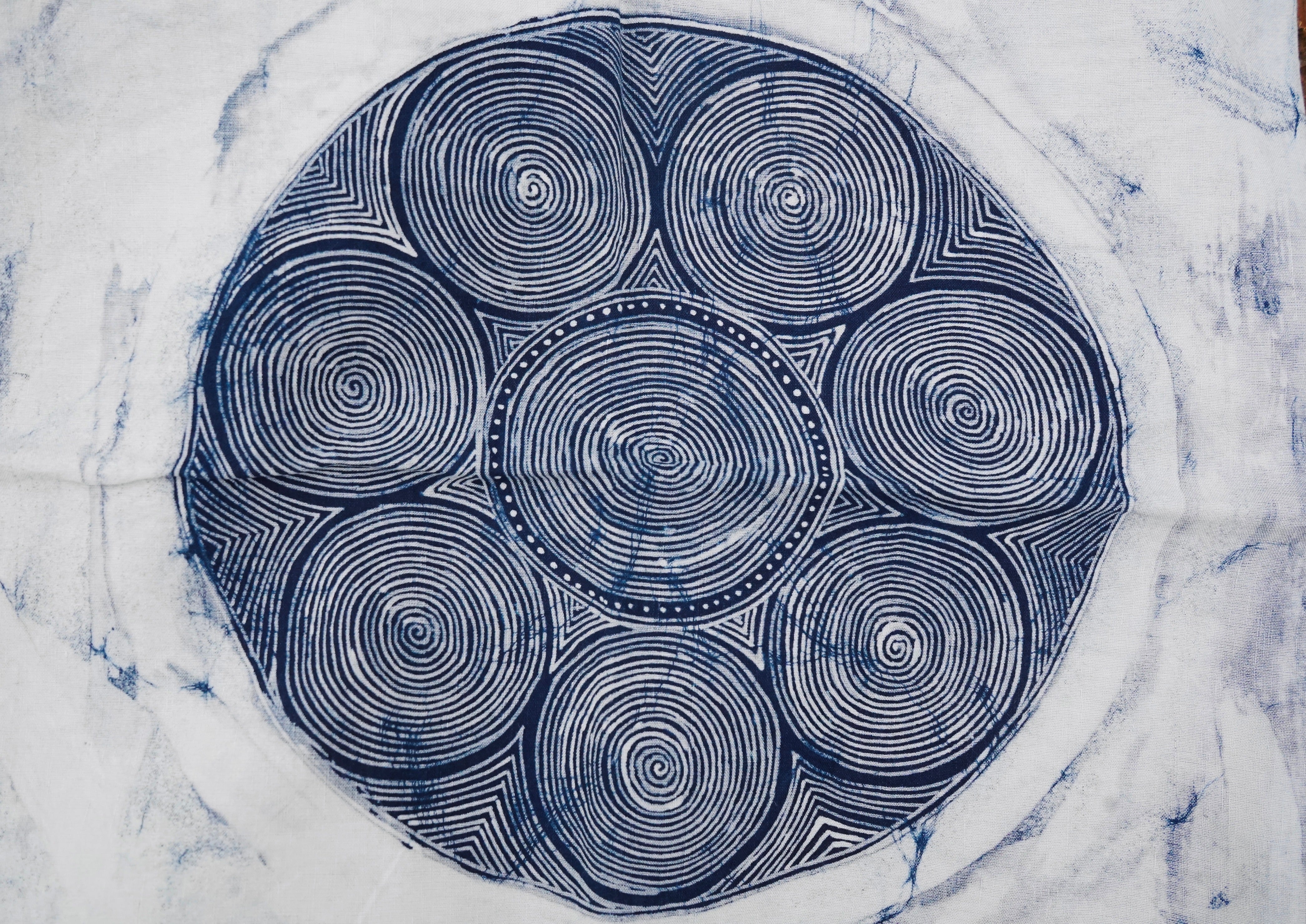 Wotuo (swirl pattern) Batik Pillowcase