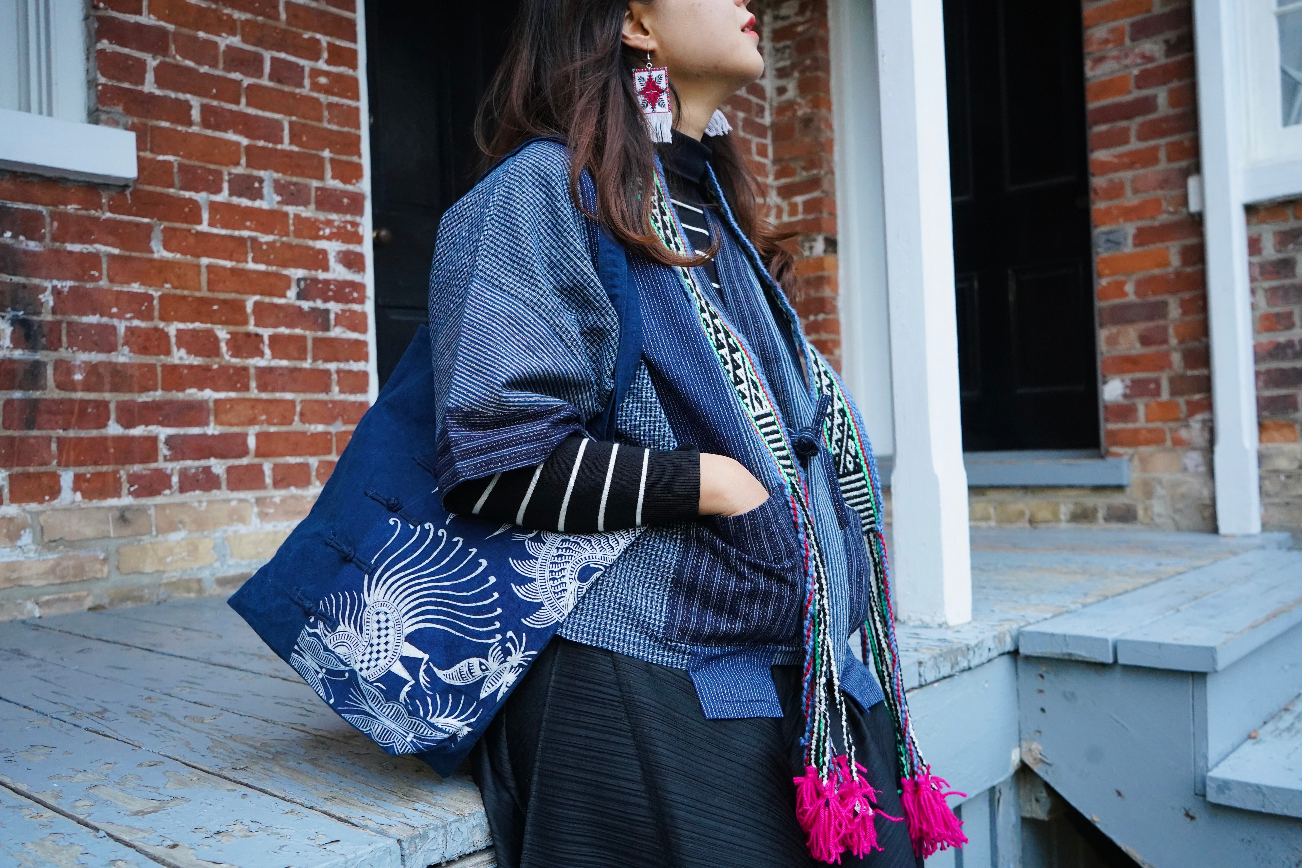 Chinese Knot Batik Tote