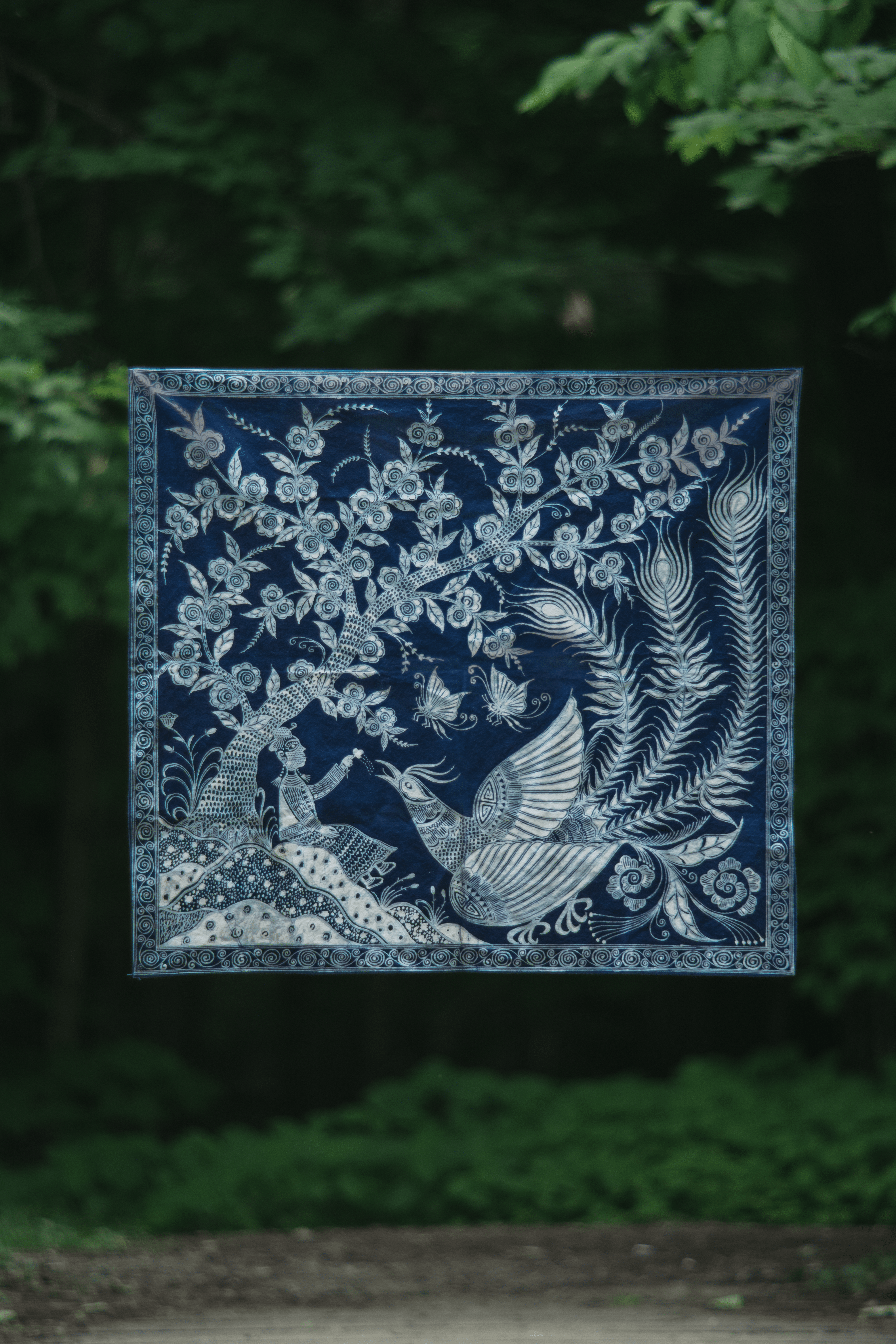 Collector's Edition: Miao Batik Wall Hanging "Nature’s Blessing"