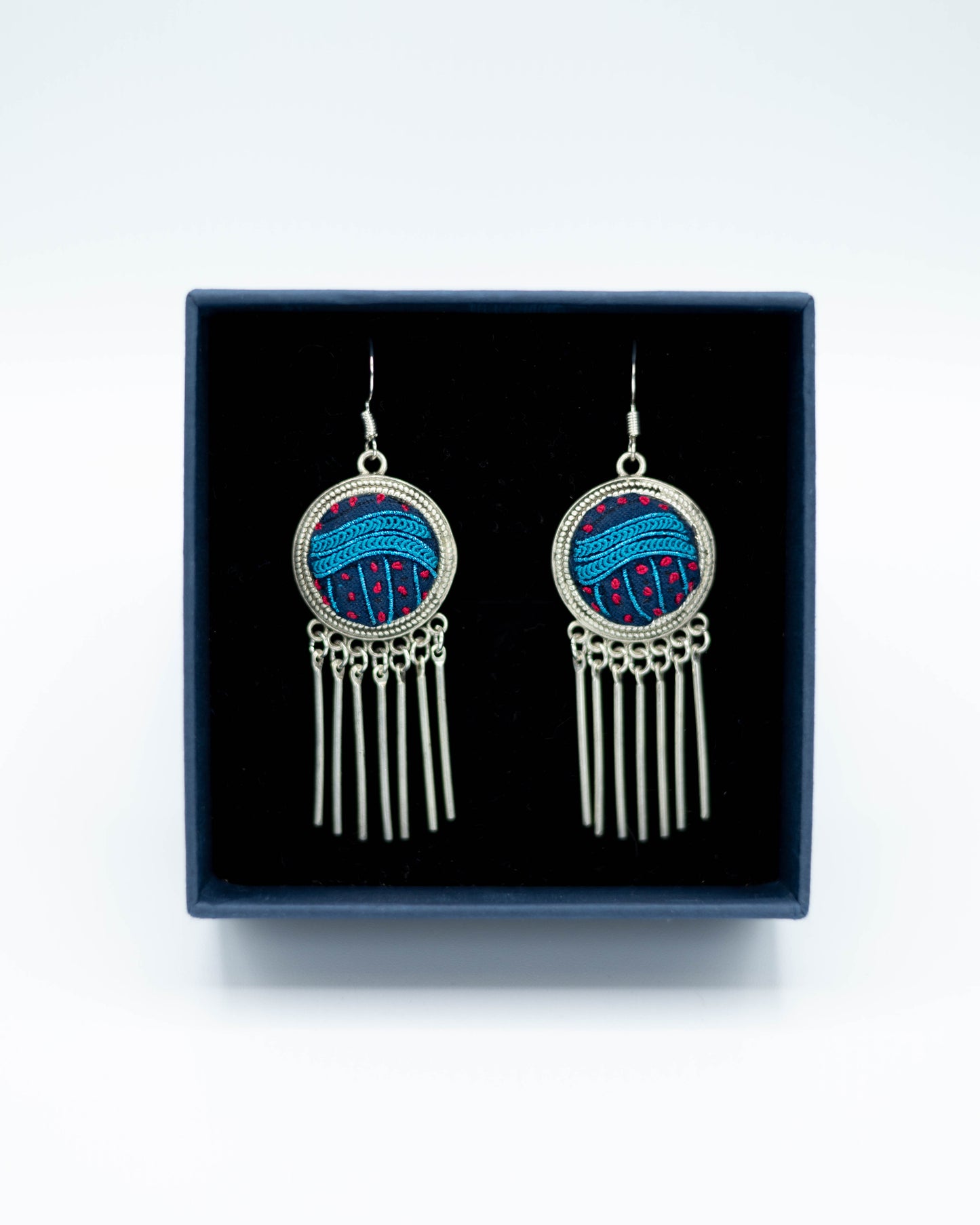 Horsetail Embroidered Earrings