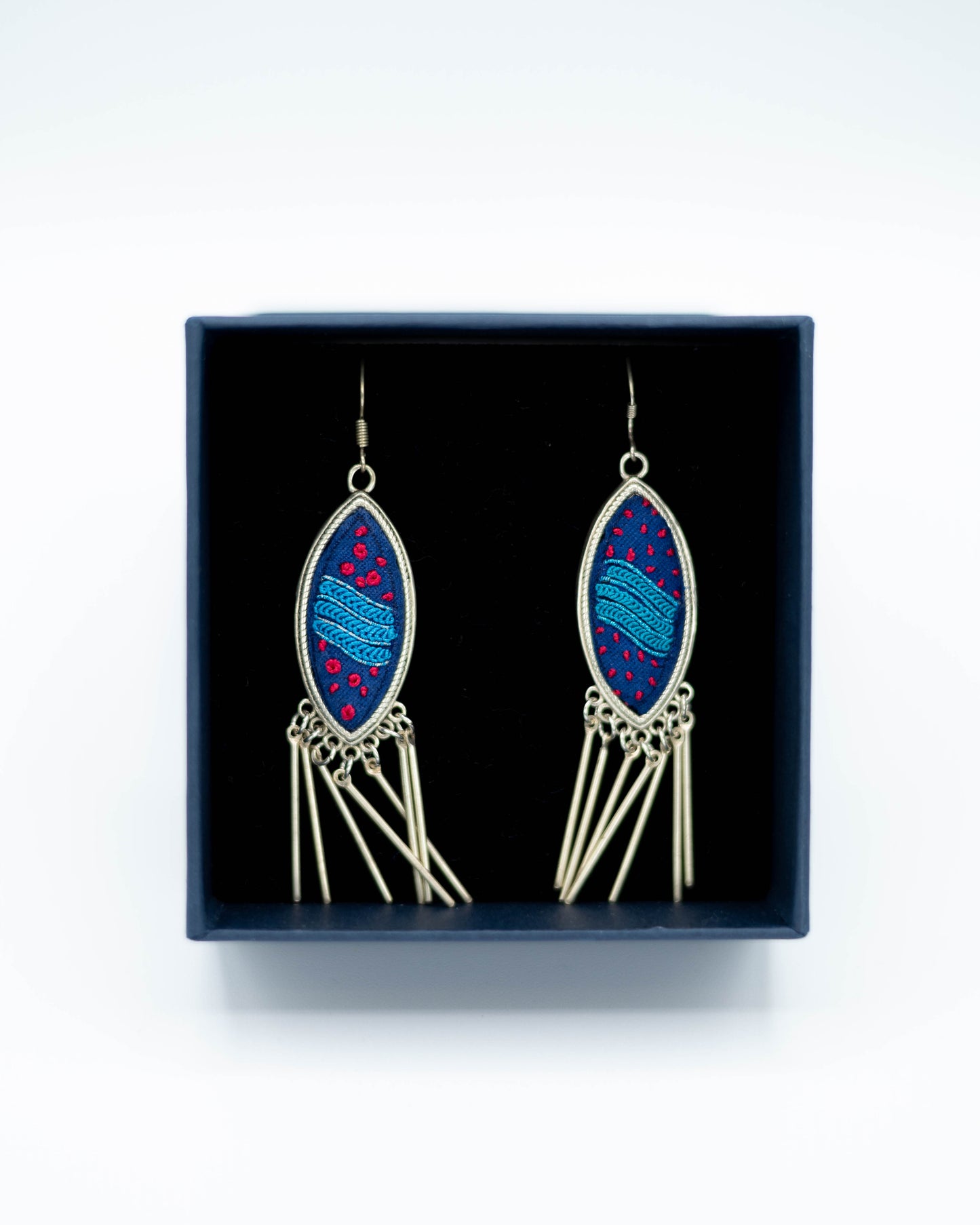 Horsetail Embroidered Earrings