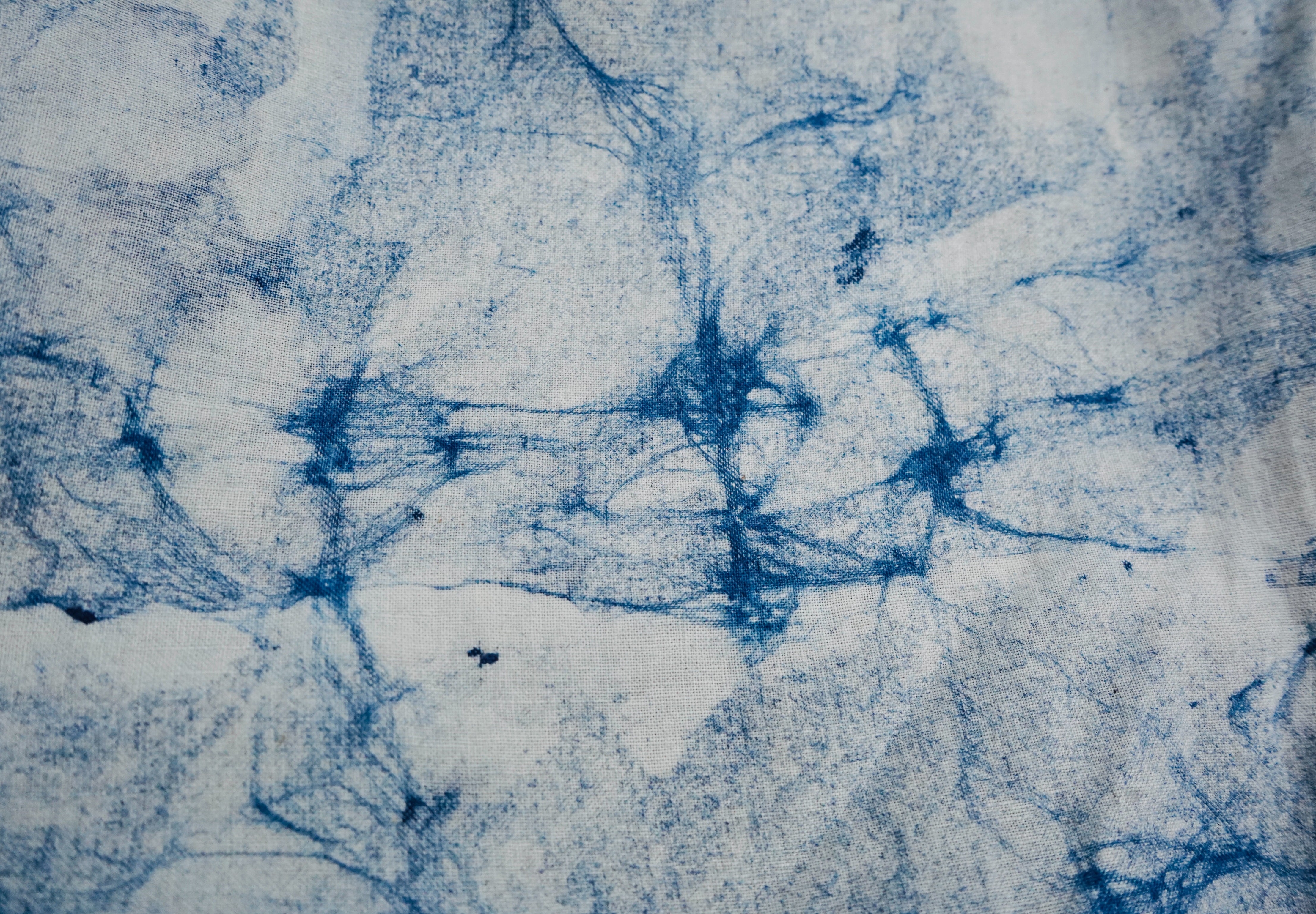 Close up: Indigo-dyed "Ice Cracks"